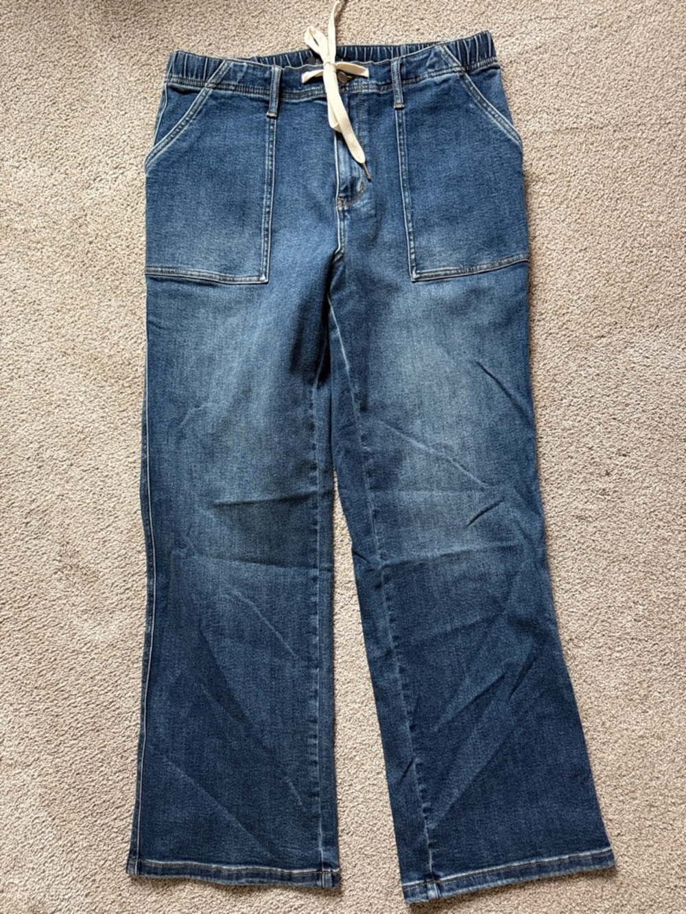 Judy Blue Mid Wash Relaxed Drawstring Jeans